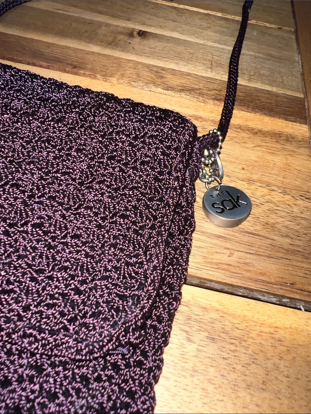 The Sak Hand-Crocheted Brown Crossbody Bag - Compact Everyday Shoulder Purse - Picture 2 of 4